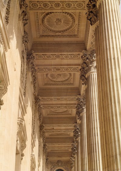 Uitzicht op het plafond van de colonnade van het Louvre door Claude Perrault
